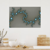 Blauw - Fractal Poster (Keuken)