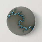 Blauw - Fractal Ronde Button 5,7 Cm (Voorkant)