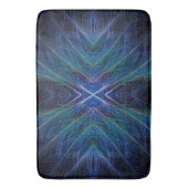 Blauw Fractal Veerontwerp Badmat (Voorkant Verticaal)