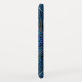 Blauw Fractal Veerontwerp Case-Mate iPhone Case (Achterkant/rechts)