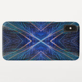 Blauw Fractal Veerontwerp Case-Mate iPhone Case (Achterkant (horizontaal))