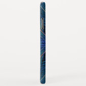 Blauw Fractal Veerontwerp Case-Mate iPhone Case (Achterkant/rechts)