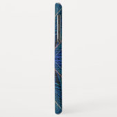 Blauw Fractal Veerontwerp Case-Mate iPhone Case (Achterkant/links)