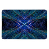 Blauw Fractal Veerontwerp Magneet (Horizontaal)
