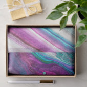 Blauw framboos abstract tissuepapier (Geschenk)