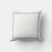 Blauw frame monogram letter A minimalistisch kusse Kussen (Achterkant)