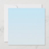 Blauw Frans Bloemen Pioen Typografie Bruiloft Kaart (Achterkant)