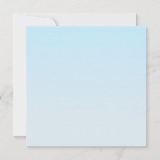 Blauw Frans Bloemen Pioen Typografie Bruiloft Kaart (Achterkant)