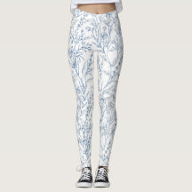 Blauw Frans Bloemen Toile Patroon