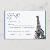 Blauw Frans Bloemen Vleermuis Mitzvah RSVP Behuizi Informatiekaartje (Voorkant)