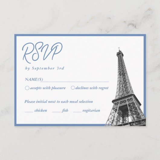 Blauw Frans Bloemen Vleermuis Mitzvah RSVP Behuizi Informatiekaartje (Voorkant)