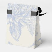 Blauw Frans Bloemstuk Toile Floral Bedankdoosjes (Achterkant)