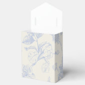 Blauw Frans Bloemstuk Toile Floral Bedankdoosjes (Geopend)