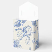 Blauw Frans Bloemstuk Toile Floral Bedankdoosjes (Geopend)