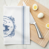 Blauw  Frans Koken Persoonlijke naam Theedoek (Quarter Fold)