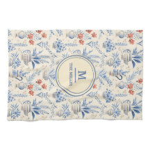 Blauw  Frans Land Chic |Aangepaste achternaam