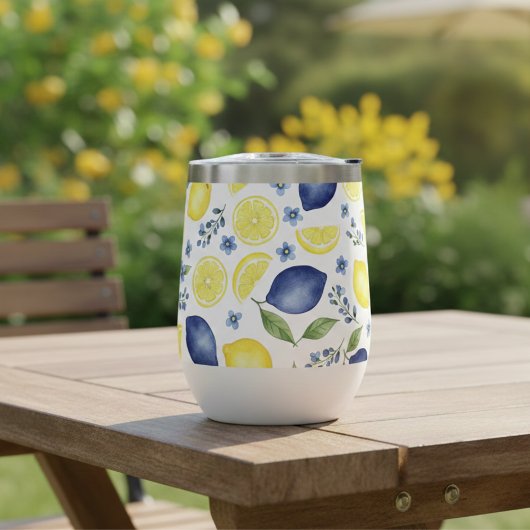 Blauw Frans land lemone patroon