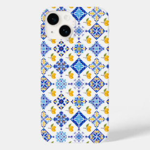Blauw Frans land lemone patroon  Case-Mate iPhone 14 Hoesje