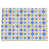Blauw Frans land lemone patroon Groot Cadeauzakje (Voorkant)