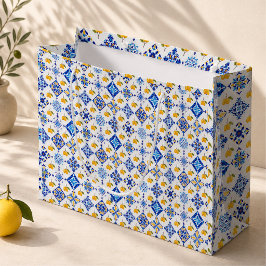 Blauw Frans land lemone patroon  Groot Cadeauzakje