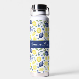 Blauw Frans land lemone patroon naam Waterfles
