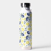 Blauw Frans land lemone patroon Waterfles (Links)