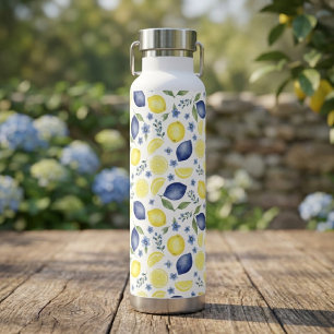 Blauw Frans land lemone patroon Waterfles