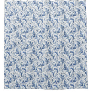 Blauw Frans land toilepatroon Douchegordijn