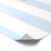 Blauw Frans Persoonlijk Huwelijk Poster (Hoek)