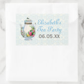 Blauw Frans Tea Party Favor Stickers (Tas)