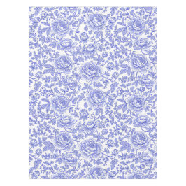 Blauw Frans Toile Bloemmotief Tafelkleed