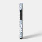 Blauw Frans Toile iPhone Hoesje (Linkerkant)