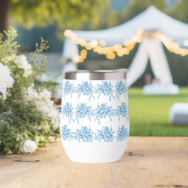 Blauw Frans Toile-patroon