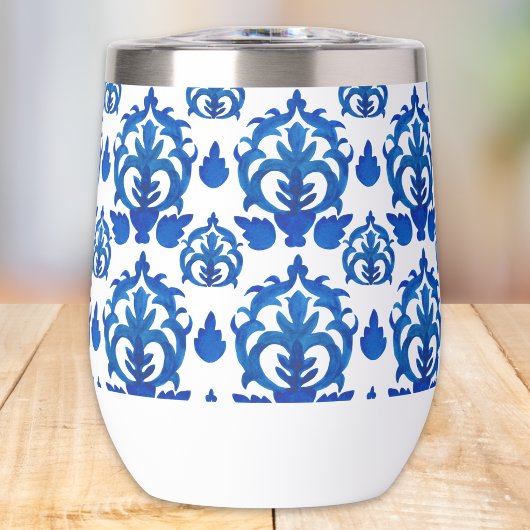 Blauw Frans Toile patroon
