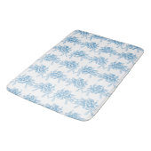 Blauw Frans Toile patroon Badmat (Gekanteld)