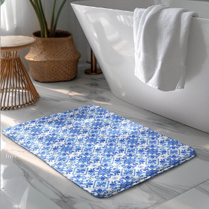 Blauw Frans Toile patroon Badmat