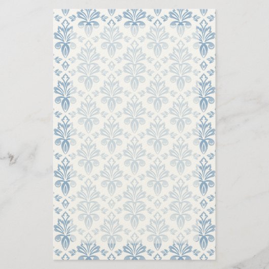 Blauw Frans Toile patroon Briefpapier (Voorkant)