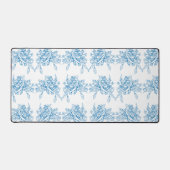 Blauw Frans Toile patroon Bureaumat (Voorkant)