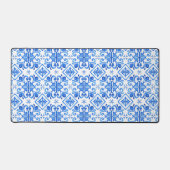 Blauw Frans Toile patroon Bureaumat (Voorkant)