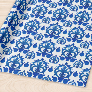 Blauw Frans Toile patroon Cadeaupapier
