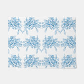 Blauw Frans Toile patroon Deurmat (Voorkant)
