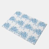 Blauw Frans Toile patroon Deurmat (Schuin)