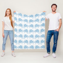 Blauw Frans Toile-patroon