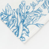 Blauw Frans Toile-patroon Fleece Deken (Hoek)