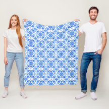 Blauw Frans Toile patroon