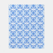 Blauw Frans Toile patroon Fleece Deken (Voorkant)