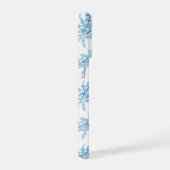 Blauw Frans Toile patroon iPhone Hoesje (Rechterkant)