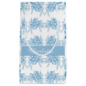 Blauw Frans Toile patroon Klein Cadeauzakje (Voorkant)