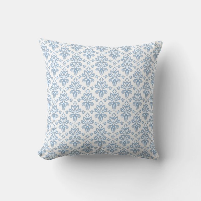 Blauw Frans Toile patroon Kussen (Voorkant)