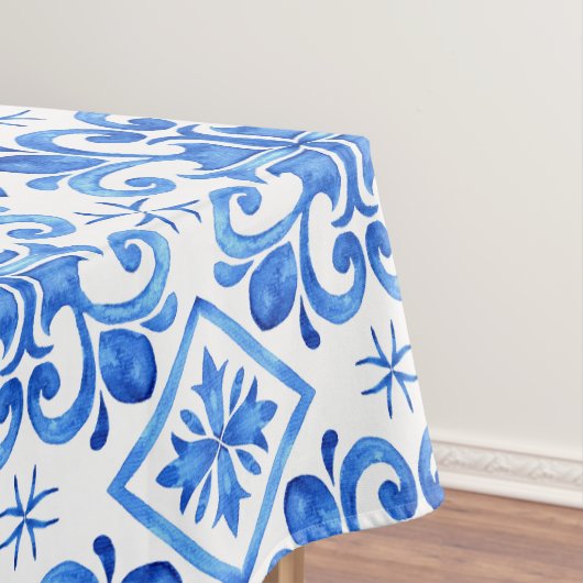 Blauw Frans Toile patroon Tafelkleed (Voorbeeld)